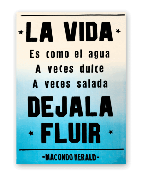 Afiche La Vida es Como el Agua