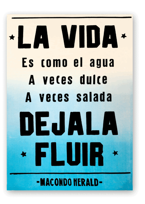 Afiche La Vida es Como el Agua