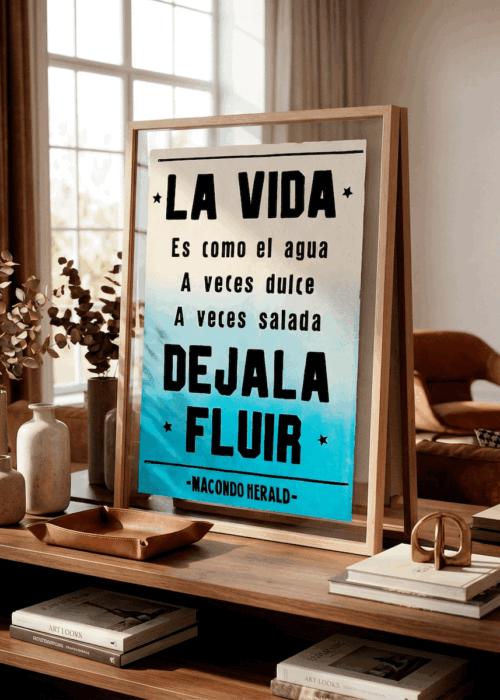 Alternative view of Afiche La Vida es Como el Agua