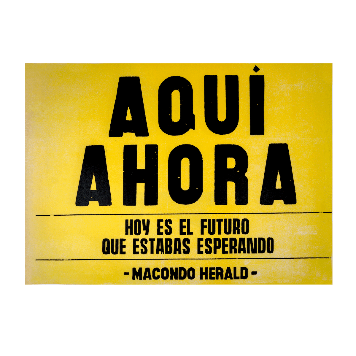 Afiche Aquí y Ahora