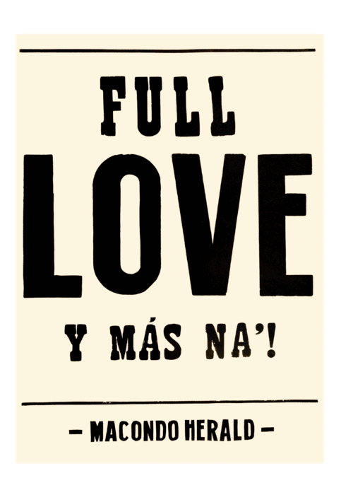Afiche Full Love BW