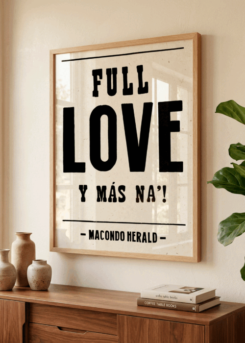 Alternative view of Afiche Full Love BW