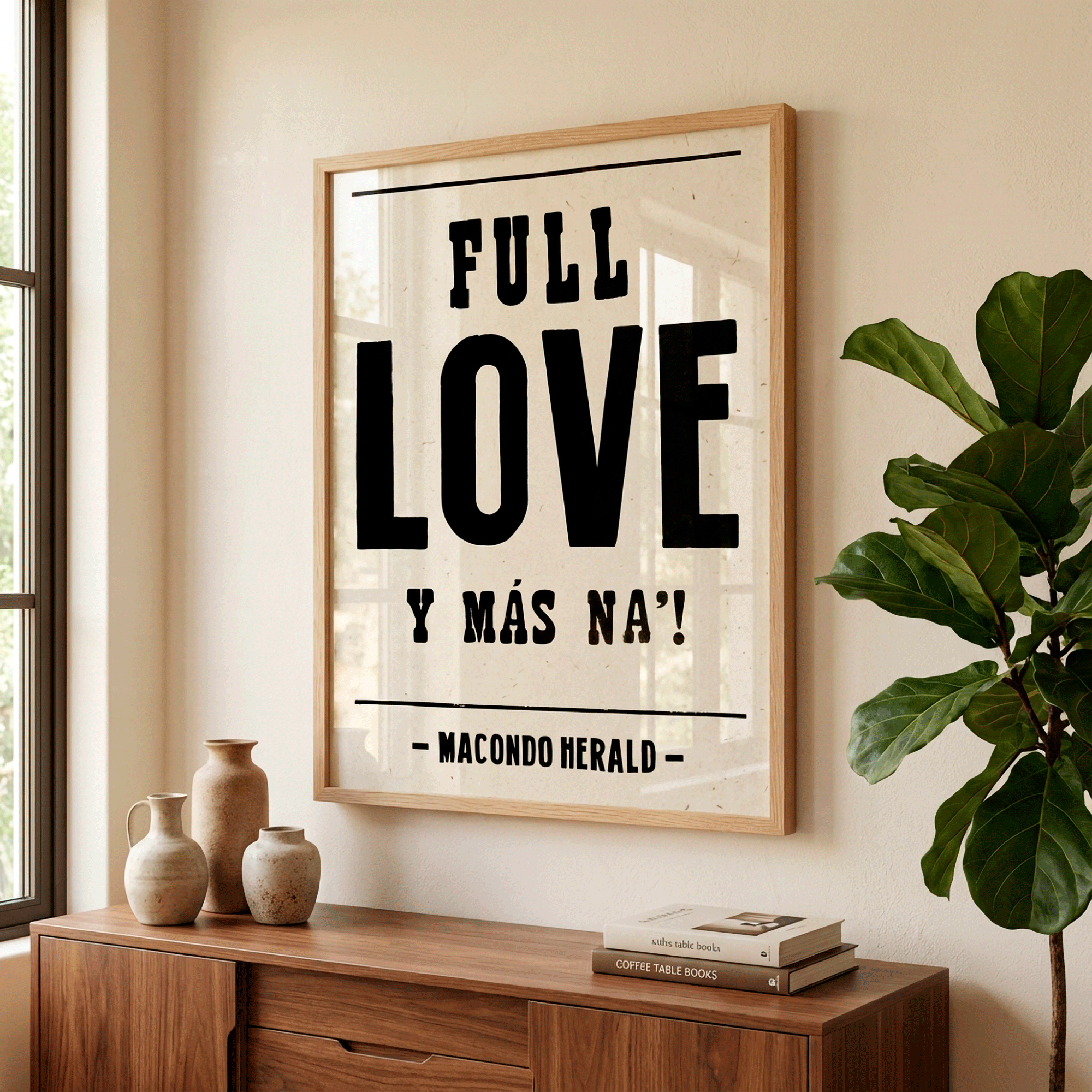 Afiche Full Love BW - Imagen 2