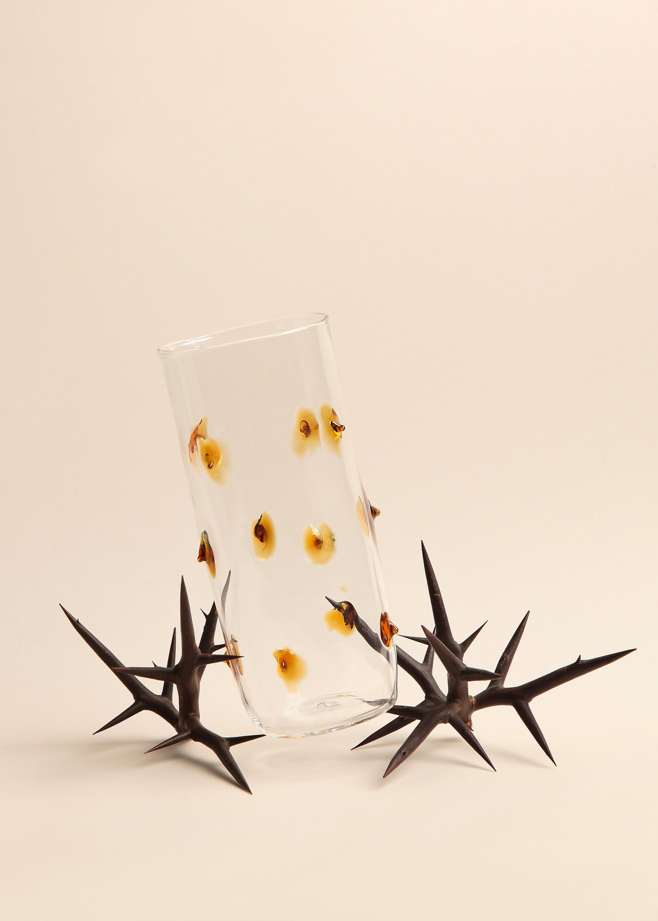 Vasos de Agua Espinosos amarillo x4