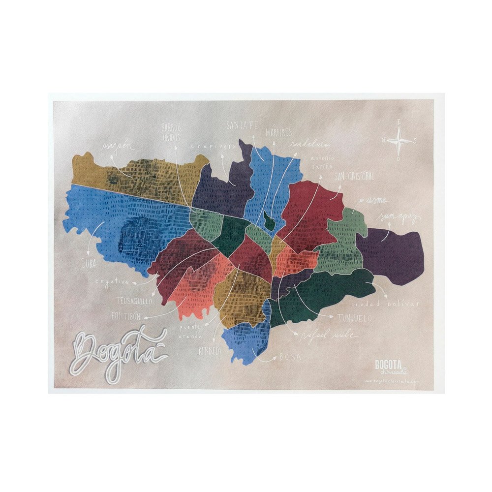 Afiche Mapa Bogotá