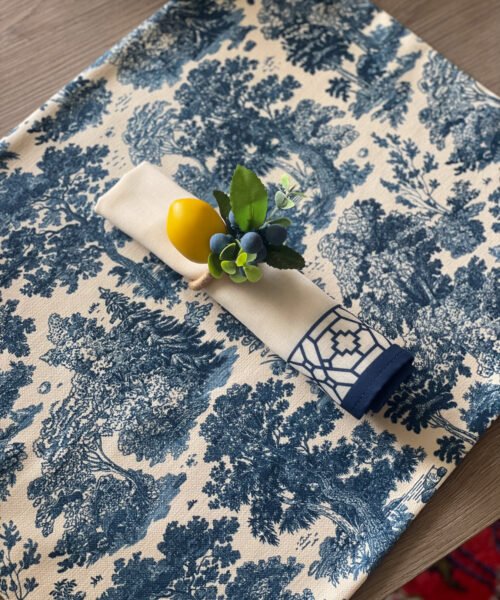 Set de Mesa Entre Ramas/Rayas  x 4 puestos - Limones