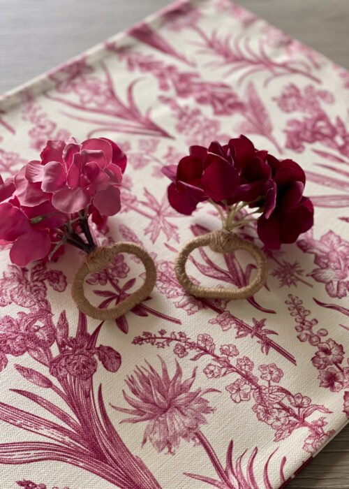Alternative view of Set Servilleteros - Hortensias Tonos Rosa