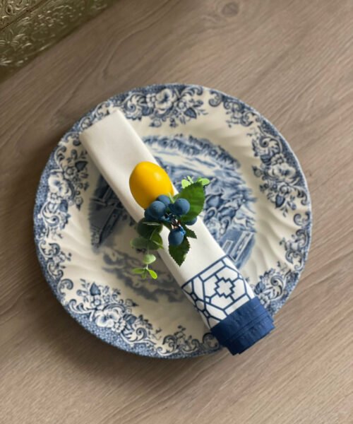 Set Servilleteros x 6 puestos - Limones